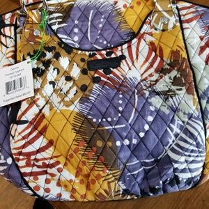Vera Bradley Glenna Handbag Painted Feathers NWT